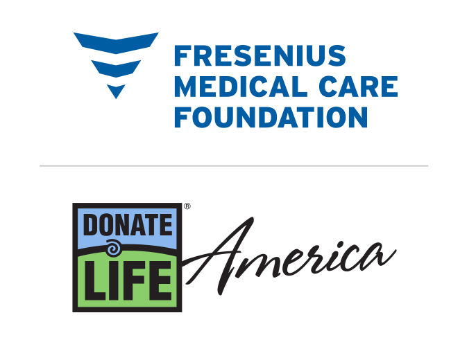 Fresenius Medical Care Foundation & Donate Life America Logos stacked 