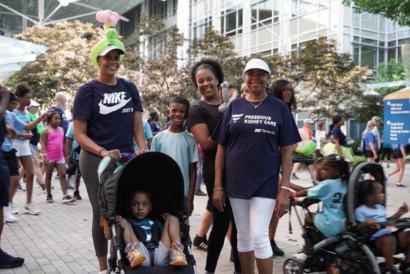 Staff, patients, and volunteers step out at the Charlotte National Kidney Foundation Kidney Walk, raising funds and awareness